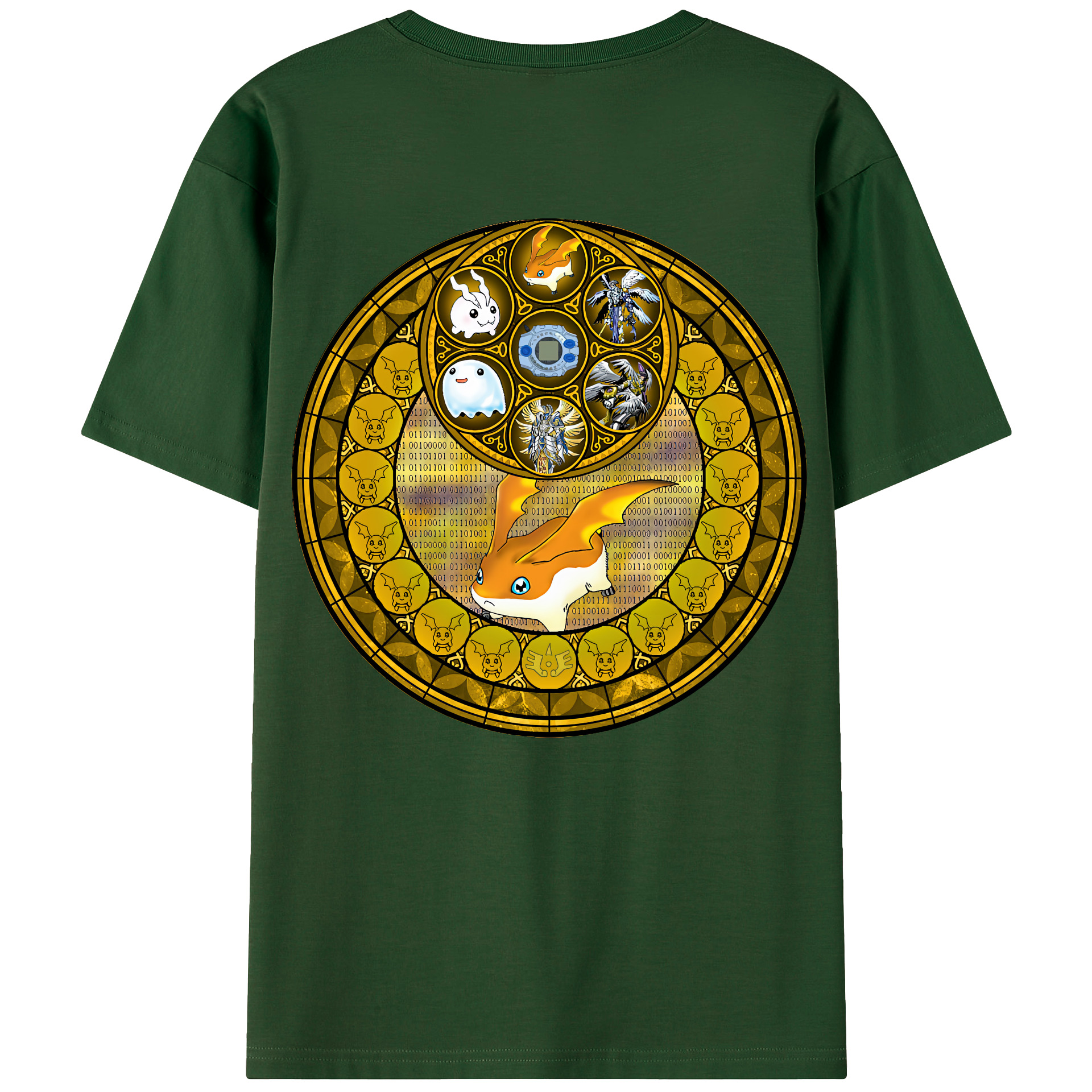 （画像用） Digimon デジタルモンスター/デジモン 綿100％半袖Tシャツ（背面プリント）